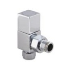 VAL006 Square Angled Radiator Valves Chrome