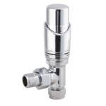 VAL008 Angled Thermostatic Radiator Valves Chrome