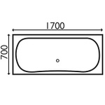 SIM013 Jubilee 1700x700 Acrylic Bath With Simply Air