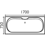 SIM031 Ryal 1700x750 Bath With Simply Air