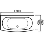 SIM038 Krest Bath 1700x700