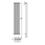 HLA89 Hudson Reed 1500x304mm Fin Anthracite Vertical Radiator