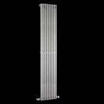 HLS91 Hudson Reed 1500x342mm Parallel High Gloss Silver Vertical Radiator