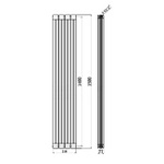 HLW57 Hudson Reed 1500x318mm Rapture White Radiator