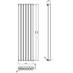 HLA23 Hudson Reed 1800x354mm Savy Anthracite Radiator
