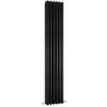HLB92 Hudson Reed 1800x354mm Savy High Gloss Black Verical Radiator
