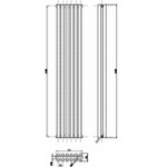 HLB93 Hudson Reed 1500x354mm Savy High Gloss Black Vertical Radiator