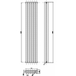 HLA93 Hudson Reed 1500x345mm Savy Anthracite Vertical Radiator