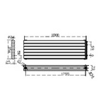 HL326 HL220 Hudson Reed 354x1800mm Revive White Horizontal Double Panel Radiator