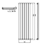 HL323 Hudson Reed 1800x354mm Revive White Single Panel Radiator