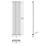 HL367 Hudson Reed 1500x354mm Revive White Single Panel Vertical Radiator