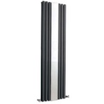HLA79 Hudson Reed 1800x499mm Revive Anthracite With Mirror Double Panel Radiator
