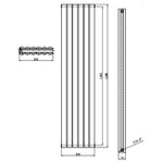 HLA76 Hudson Reed 1500x354mm Revive Anthracite Double Panel Designer Radiator