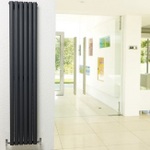 HLA76 Hudson Reed 1500x354mm Revive Anthracite Double Panel Designer Radiator
