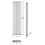 HLS86 Hudson Reed 1500x354mm Revive Silver Double Panel Radiator