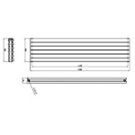 HLS86 HLS20 Hudson Reed 354x1500mm Revive Silver Double Panel Radiator