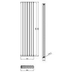 HLB76 Hudson Reed 1500x354mm Revive Black Double Panel Radiator