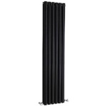 HLB77 Hudson Reed 1800x354mm Revive Black Double Panel Radiator
