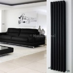 HLB77 Hudson Reed 1800x354mm Revive Black Double Panel Radiator