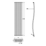 HLB95 Hudson Reed 1785x413 Revive Black Wave Designer Radiator