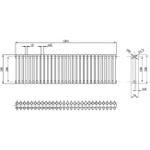 HLW22 Hudson Reed 300x1064mm Refresh White Double Panel Horizontal Radiator