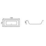 ACB002 Abruzzi 1700x750 Bath With Armour Plus