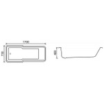 ACB004 Fibonacci 1700x750 Bath With Armour Plus