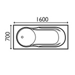 ACB008 Delta 1600x700 Bath With Armour Plus