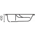 ACB008 Delta 1600x700 Bath With Armour Plus