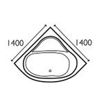 ACB009 Linda 1400x1400 Bath