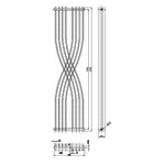 HLA94 Hudson Reed 1775x450mm Xcite Anthracite Designer Radiator