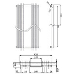HLS33 Hudson Reed 1800x420mm Keida Silver Designer Radiator