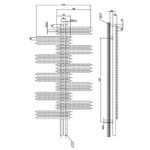 HL394 Hudson Reed 1255x610mm Finesse Stainless Steel Designer Radiator