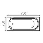ACB014 Chillingham 1700x700 Bath With Armour Plus