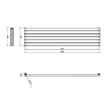 HL367 HL220 Hudson Reed 1500x354mm Revive White Single Panel Horizontal Radiator