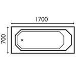 ACB022 York 1700x700 Bath With Armour Plus