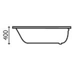 ACB024 Melrose 1700x750x600 Left Hand Bath