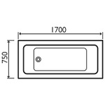 ACB034 Fontana 1700x750 Bath With Armour Plus