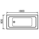 ACB036 Fontana 1800x800 Bath With Armour Plus