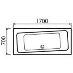 ACB038 Loire 1700x700 Bath With Armour Plus