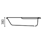 ACB040 Amble 1700x700 Bath With Grips, Soap Dish And Armour Plus