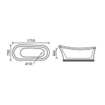 FSA003 Cambourne 1710x730mm Free Standing Bath