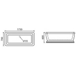 FSA007 Falmouth 1730x790mm Free Standing Bath