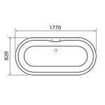 FSA010 Medici 1770x820mm Free Standing Bath