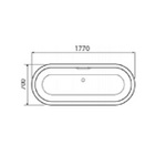 FSA011 Grosvenor 1770x700mm Free Standing Bath On Chrome Feet