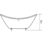 FSA011 Grosvenor 1770x700mm Free Standing Bath On Chrome Feet