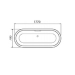 FSA012 Grosvenor 1770x700mm Free Standing Bath On Skirt