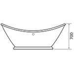 FSA012 Grosvenor 1770x700mm Free Standing Bath On Skirt