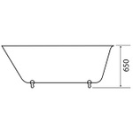 FSA013 Harrington 1780x790mm Free Standing Bath On Chrome Feet