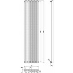 HLW99 Ultra 1500x405mm Energize White Vertical Radiator